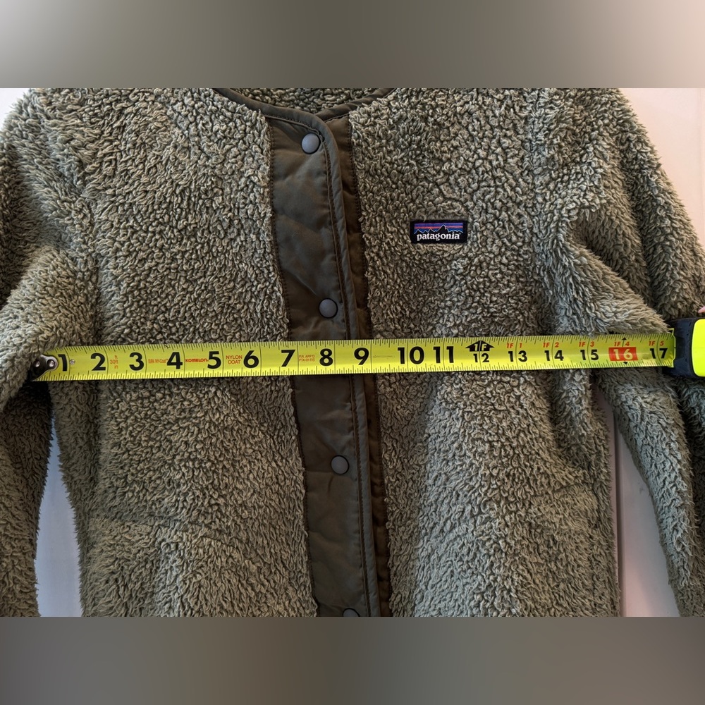 Patagonia Girls Los Gatos Fleece Cardigan Garden Green - Picture 12 of 16